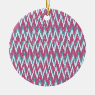 Ornement En Céramique ikat zigzag, effet12.ai