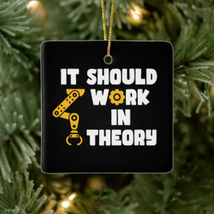 Ornement En Céramique Il Devrait Fonctionner En Théorie, Drôle Bras Robo