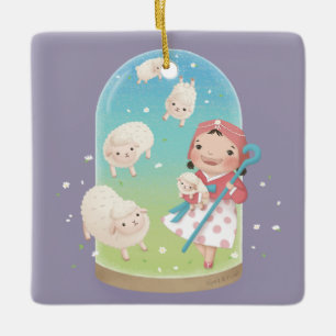 Ornement En Céramique Il Était Une Fois : Petit Bo Peep Illustration Art