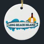 Ornement En Céramique Île de Long Beach<br><div class="desc">New Jersey d'île de Long Beach.</div>