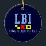 Ornement En Céramique Île de Long Beach<br><div class="desc">New Jersey d'île de Long Beach.</div>