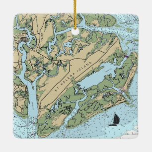 Ornement En Céramique Île Sainte-Hélène Caroline du Sud