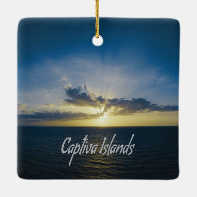 Ornement En Céramique Îles Captiva Floride (Dos)