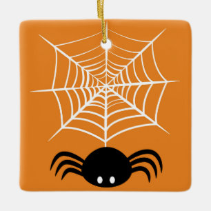 Ornement En Céramique Illustration d'araignée d'Halloween effrayante