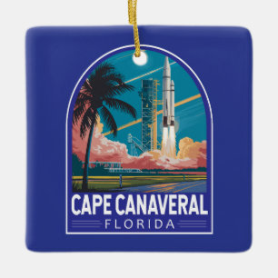 Ornement En Céramique Illustration de voyage de l'art du Cap Canaveral F