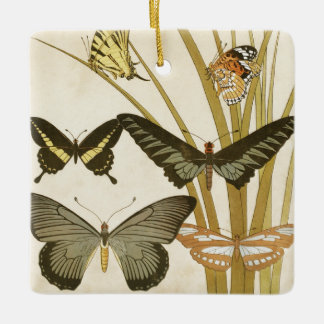 Ornement En Céramique Illustration des papillons vintages