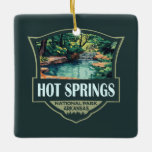 Ornement En Céramique Illustration du parc national Hot Springs Insigne<br><div class="desc">Design d'illustration vectorielle Hot Springs. Le parc est dans le centre du comté de Garland,  Arkansas,  adjacent à la ville de Hot Springs,  le siège du comté.</div>