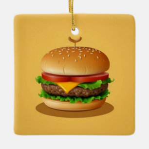Ornement En Céramique Illustration d'un délicieux cheeseburger