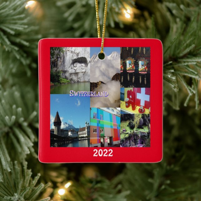 Ornement En Céramique Images de Suisse (Arbre)