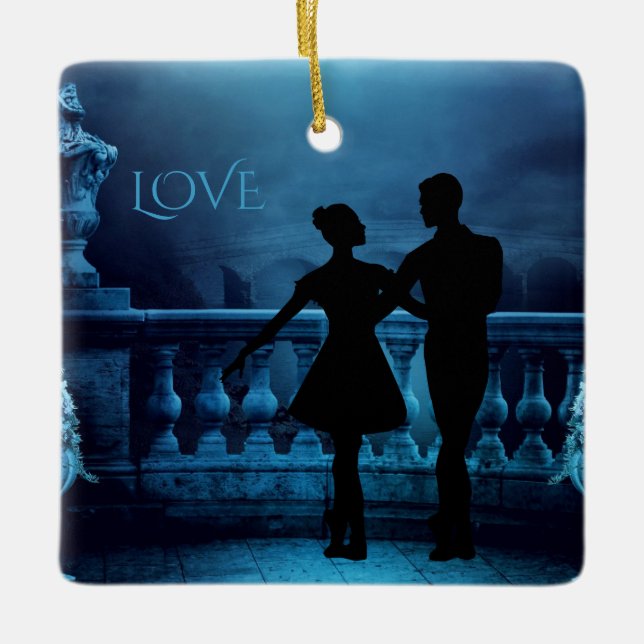 Ornement En Céramique Imaginaire Enchanteur Ballerina Dance Couple (Devant)