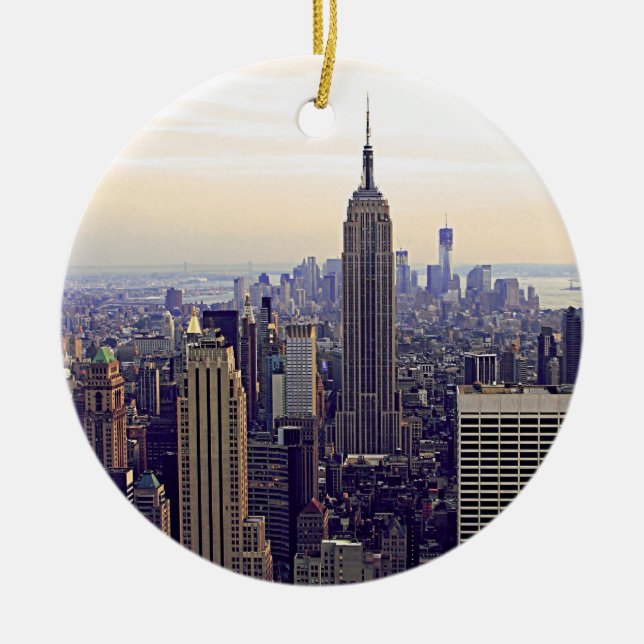 Ornement En Céramique Immeuble de l'Empire State Building de New York, W (Devant)