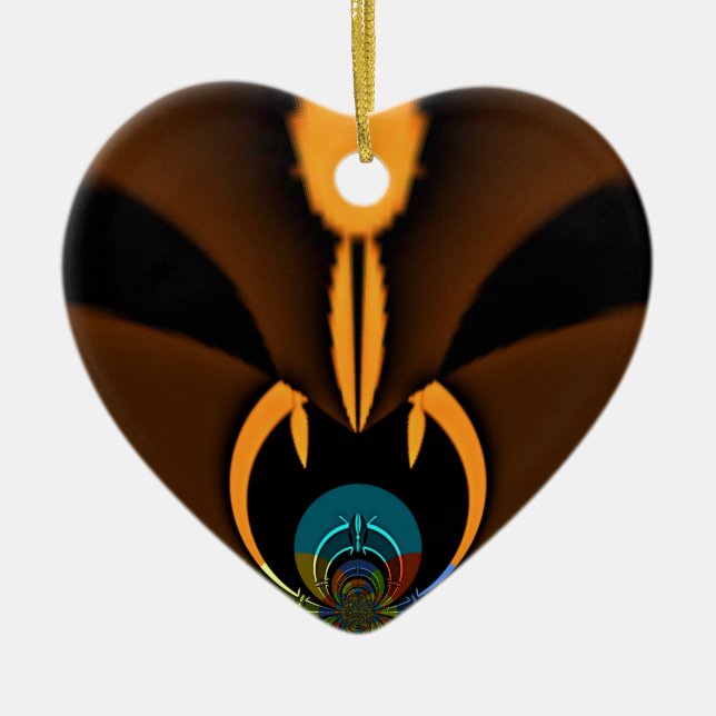 Ornement En Céramique Impression de contraste de couleur Abstraite (Devant)