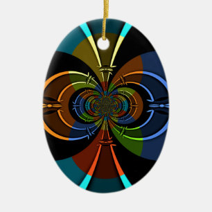 Ornement En Céramique Impression d'une éclatement de couleur Abstraite