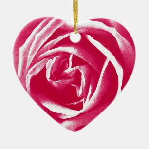 Ornement En Céramique Impression rose en satin rose