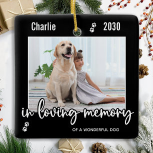 Ornement En Céramique In Loss Memory Dog Photo Pet Loss Pet Memorial