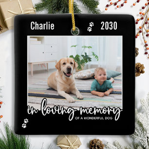 Ornement En Céramique In Love Memory Pet Memorial Photo