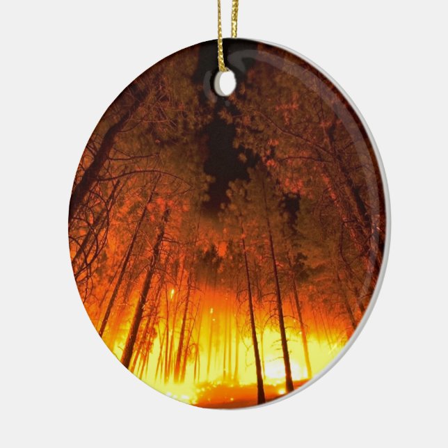 Ornement En Céramique Incendie de forêt (Gauche)