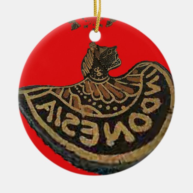 Ornement En Céramique Indonésie Marionnette Javanaise Art culturel (Devant)