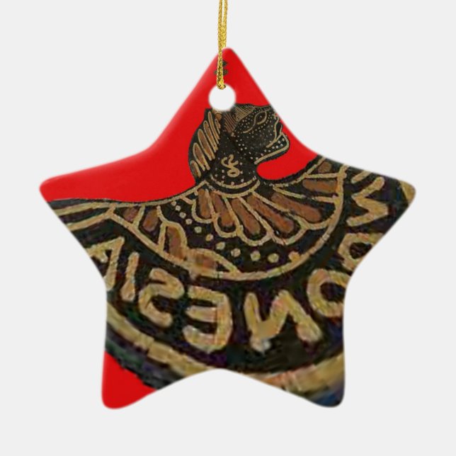 Ornement En Céramique Indonésie Marionnette Javanaise Art culturel (Devant)