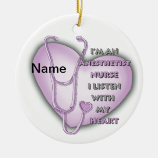Ornement En Céramique Infirmière anesthésiste Purple Heart