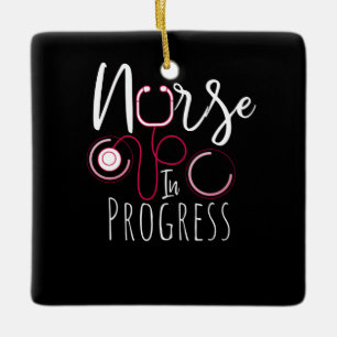 Ornement En Céramique Infirmière en cours