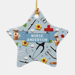 Ornement En Céramique Infirmière personnalisée Collectif