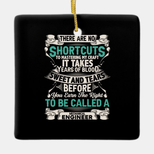 Ornement En Céramique Ingénieur mécanicien (Devant)