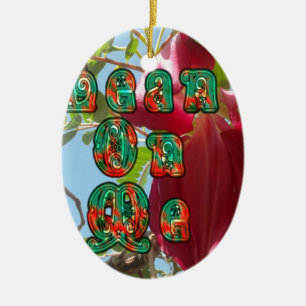 Ornement En Céramique Inspiration Lean On Me Floral Skyward Art Imprimer