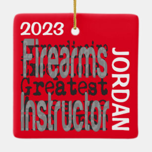 Ornement En Céramique Instructeur d'armes à feu Extraordinaire CUSTOM