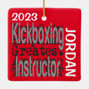 Ornement En Céramique Instructeur de kickboxing Extraordinaire PERSONNAL