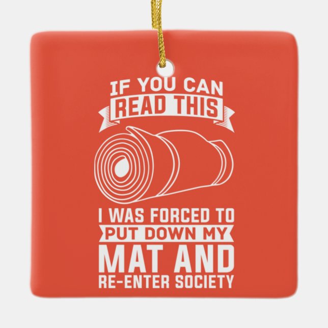 Ornement En Céramique Instructeur de Yoga Méditation du Yogi Zen (Devant)