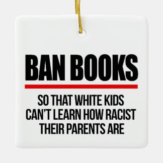 Ornement En Céramique Interdire les livres pour que les enfants blancs n