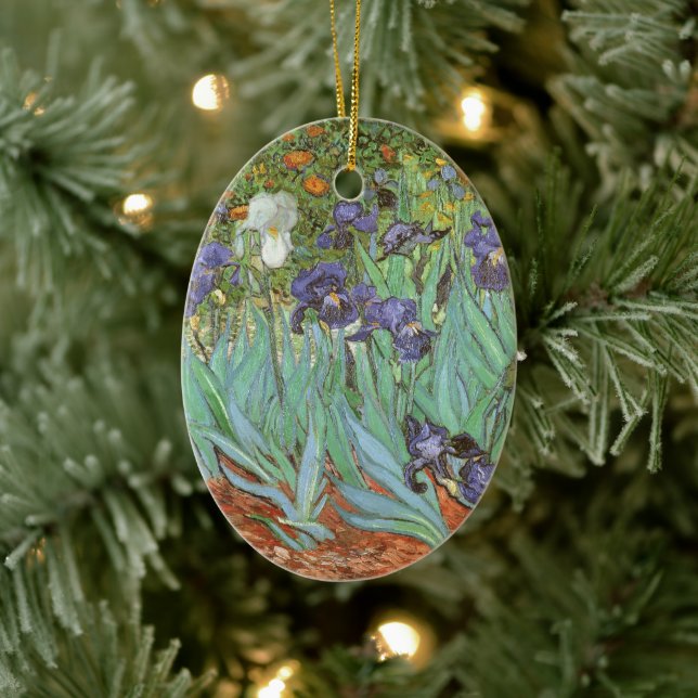 Ornement En Céramique Iris de Vincent van Gogh (Arbre)