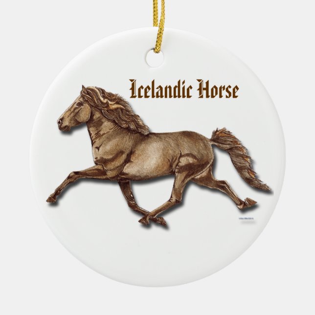 Ornement En Céramique Islandais en bronze (Devant)