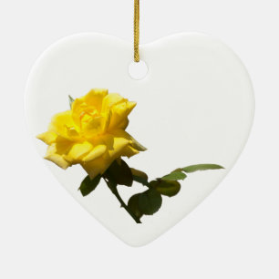 Ornement En Céramique Isoler Rose jaune