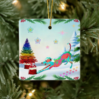 Ornement En Céramique Italian Greyhound Ornament
