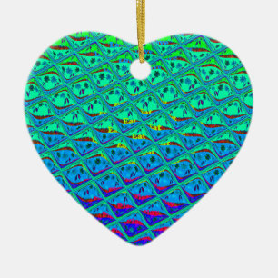 Ornement En Céramique Italien bleu sirène Motif Art Imprimer