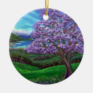 Ornement En Céramique Jacaranda arrière-pays