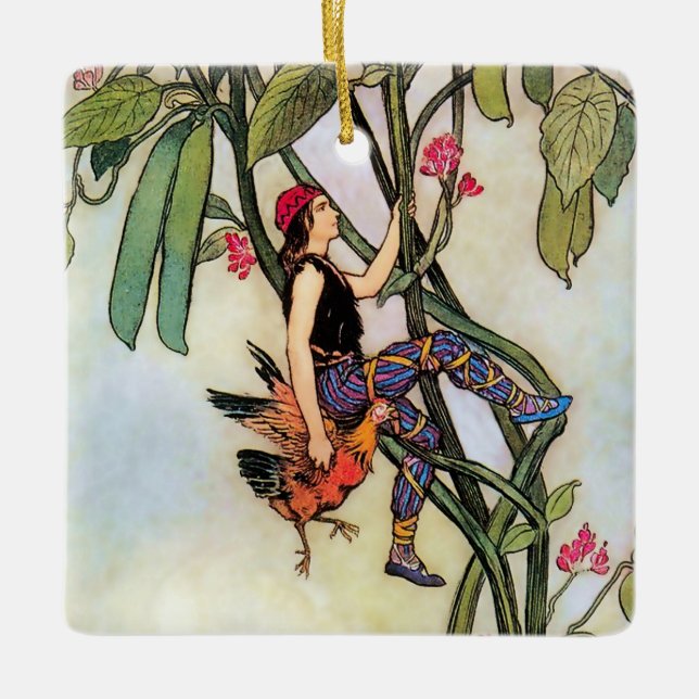 Ornement En Céramique "Jack and the Beanstalk" par Warwick Goble (Devant)