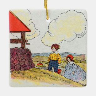 Ornement En Céramique Jack et Jill montèrent la colline Nursery Rhyme