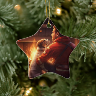 Ornement En Céramique Jack Russell Terrier Pompiers, Chiot, Amoureux de 