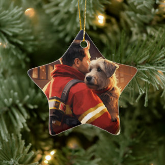 Ornement En Céramique Jack Russell Terrier Pompiers, Chiot, Amoureux de 