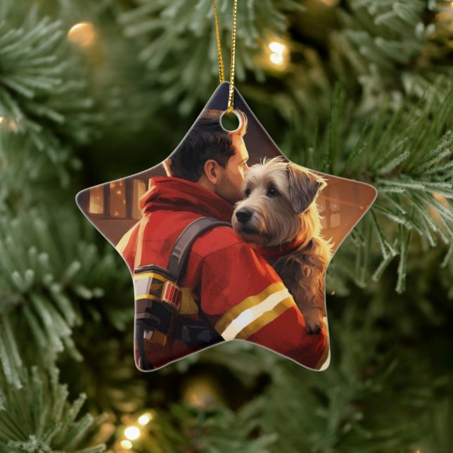 Ornement En Céramique Jack Russell Terrier Pompiers, chiots, amateur de  (Arbre)
