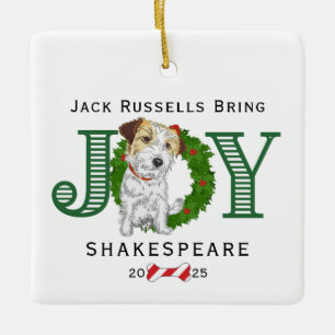 Ornement En Céramique Jack Russells apporte la joie