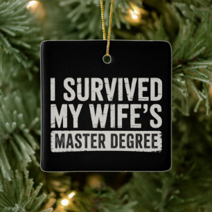 Ornement En Céramique J'ai survécu au cadeau de remise des diplômes de m