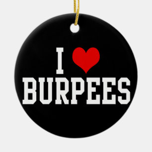 Ornement En Céramique J'aime Burpees, forme physique