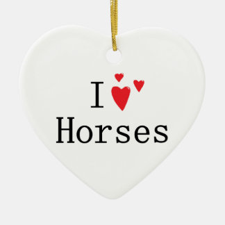 Ornement En Céramique J'aime des chevaux