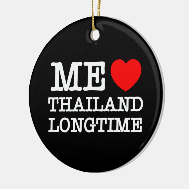 ORNEMENT EN CÉRAMIQUE J'AIME LA THAÏLANDE LONGTEMPS (Gauche)