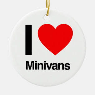 Ornement En Céramique j'aime les minivans