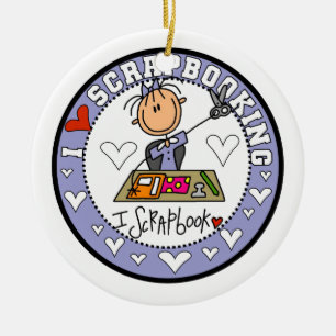 Ornement En Céramique J'aime Scrapbooking